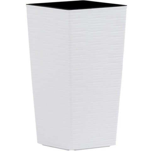 Pflanzkübel >NIZZA< in weiß, Kunststoff - 46,5x25cm (HxD)