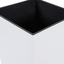 Pflanzkübel >NIZZA< in weiß, Kunststoff - 46,5x25cm (HxD)
