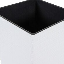 Pflanzkübel >NIZZA< in weiß, Kunststoff - 46,5x25cm (HxD)
