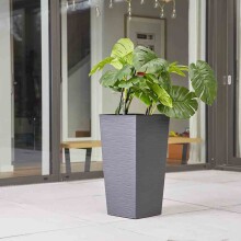 Pflanzkübel >NIZZA< in graphit, Kunststoff - 68x35cm (HxD)