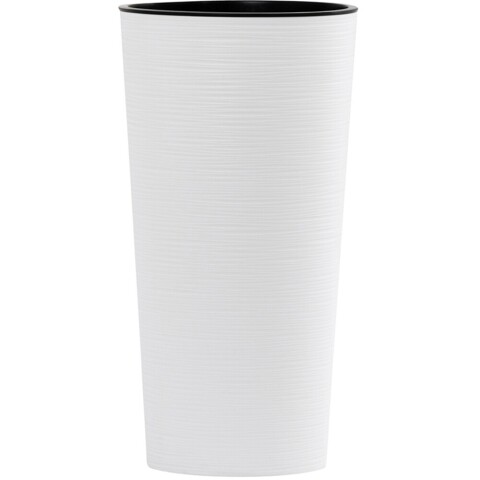 Pflanzkübel >LOCON< in weiß, Kunststoff - 57x30cm (HxD)