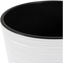 Pflanzkübel >LOCON< in weiß, Kunststoff - 46,5x25cm (HxD)