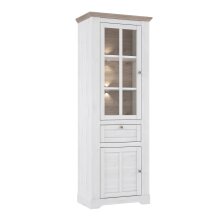 Vitrine >ILOPPA<  2 Türen, 1 Schub, Schnee/...