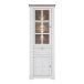 Vitrine >ILOPPA<  2 Türen, 1 Schub, Schnee/ Nelson Eiche Dekor - 75,6x209,8x44,3cm BxHxT