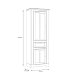 Vitrine >ILOPPA<  2 Türen, 1 Schub, Schnee/ Nelson Eiche Dekor - 75,6x209,8x44,3cm BxHxT