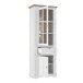 Vitrine >ILOPPA<  2 Türen, 1 Schub, Schnee/ Nelson Eiche Dekor - 75,6x209,8x44,3cm BxHxT
