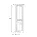 Vitrine >ILOPPA<  2 Türen, 1 Schub, Schnee/ Nelson Eiche Dekor - 75,6x209,8x44,3cm BxHxT
