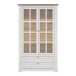 Vitrine >ILOPPA< 2 Türen, 2 Schübe, Schnee/Nelson Eiche Dekor 125,3x209,8x44,3cm BxHxT