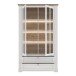 Vitrine >ILOPPA< 2 Türen, 2 Schübe, Schnee/Nelson Eiche Dekor 125,3x209,8x44,3cm BxHxT
