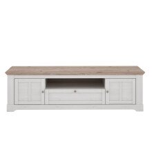 Lowboard >ILOPPA< 2 Türen, 1 Schub, Schnee/ Nelson Eiche Dekor - 204,7x59,1x55cm (BxHxT)