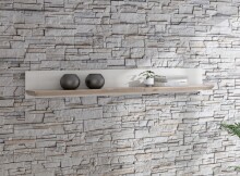 Wandboard >ILOPPA< in Schnee / Nelson Eiche Dekor - 205x25,6x22,1cm (BxHxT)