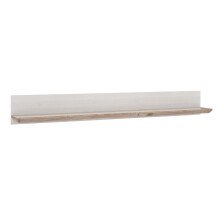 Wandboard >ILOPPA< in Schnee / Nelson Eiche Dekor - 205x25,6x22,1cm (BxHxT)