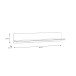 Wandboard >ILOPPA< in Schnee / Nelson Eiche Dekor - 205x25,6x22,1cm (BxHxT)