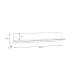 Wandboard >ILOPPA< in Schnee / Nelson Eiche Dekor - 205x25,6x22,1cm (BxHxT)