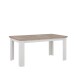 Kulissentisch >ILOPPA< ausziehbar 206,6, Schnee/ Nelson Eiche Dekor - 160/206,6x75x90cm BxHxT