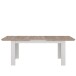 Kulissentisch >ILOPPA< ausziehbar 206,6, Schnee/ Nelson Eiche Dekor - 160/206,6x75x90cm BxHxT
