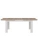 Kulissentisch >ILOPPA< ausziehbar 206,6, Schnee/ Nelson Eiche Dekor - 160/206,6x75x90cm BxHxT