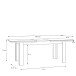 Kulissentisch >ILOPPA< ausziehbar 206,6, Schnee/ Nelson Eiche Dekor - 160/206,6x75x90cm BxHxT