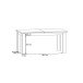 Kulissentisch >ILOPPA< ausziehbar 206,6, Schnee/ Nelson Eiche Dekor - 160/206,6x75x90cm BxHxT