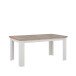 Kulissentisch >ILOPPA< ausziehbar 206,6, Schnee/ Nelson Eiche Dekor - 160/206,6x75x90cm BxHxT