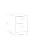 Nachtkommode >CULGOA< 2 Schubladen, Artisan Eiche Dekor / Weiss - 38,4x48,1x41,5cm (BxHxT)