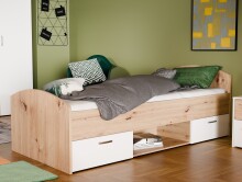 Stauraumbett >CULGOA< Liegefl. 90x200cm, 2...