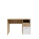 Schreibtisch >CULGOA< Schublade, Tür, Fach, Weiss/ Artisan Eiche Dekor - 110x74,8x60cm BxHxT
