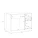 Schreibtisch >CULGOA< Schublade, Tür, Fach, Weiss/ Artisan Eiche Dekor - 110x74,8x60cm BxHxT