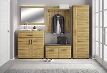 Garderoben-Set >Cortina< (2-teilig) Grandson Eiche - 93x190x38 BxHxT