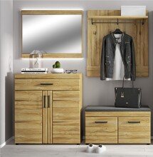 Garderoben-Set >Cortina< (4-teilig) Grandson Eiche...
