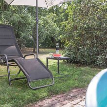 Relaxliege >FANO< in schwarz,  - 150x112x71cm (BxHxT)