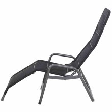 Relaxliege >FANO< in schwarz,  - 150x112x71cm (BxHxT)