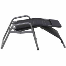 Relaxliege >FANO< in schwarz,  - 150x112x71cm (BxHxT)