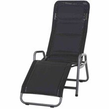 Relaxliege >FANO< in schwarz,  - 150x112x71cm (BxHxT)