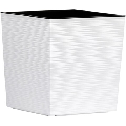 Pflanzkübel >BIRON< in weiß, Kunststoff - 40x41,5x40cm (BxHxT)