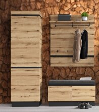 Garderoben-Set >Corte< (3-teilig) in Evoke Eiche -...