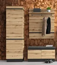 Garderoben-Set >Corte< (3-teilig) in Evoke Eiche -...