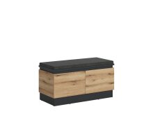 Garderoben-Set >Corte< (3-teilig) in Evoke Eiche - 166x201x45 (BxHxT)