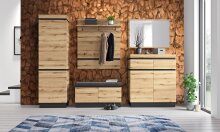 Garderoben-Set >Corte< (3-teilig) in Evoke Eiche - 166x201x45 (BxHxT)