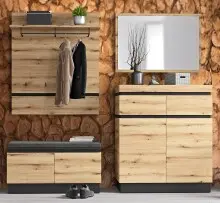 Garderoben-Set >Corte< (4-teilig) Evoke Eiche Dekor...