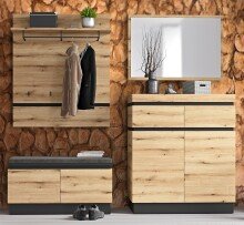 Garderoben-Set >Corte< (4-teilig) Evoke Eiche Dekor...