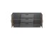 Sideboard >Platina< 3 Schübe, Grau / Lamellen Artisan Eiche Dekor - 160x80x43,6 (BxHxT)