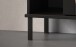 Highboard >WZ-0800< 2 Schübe, 1 Tür, Kiefer massiv schwarz lackiert  - 100x136x40 (BxHxT)