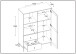 Highboard >WZ-0800< 2 Schübe, 1 Tür, Kiefer massiv schwarz lackiert  - 100x136x40 (BxHxT)