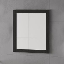 Spiegel >WZ-0800< in Kiefer massiv schwarz lackiert  - 62x70x2,5 (BxHxT)