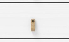 Waschbeckenunterschrank >WZ-0800< 2 Türen, 1 Boden, Kiefer massiv weiß lackiert - 62x65x40 (BxHxT)
