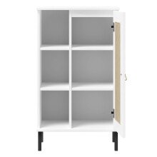 Badkommode >WZ-0800< 1 Tür, 4 Böden, Kiefer massiv weiß lackiert  - 52x90x32 (BxHxT)