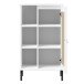 Badkommode >WZ-0800< 1 Tür, 4 Böden, Kiefer massiv weiß lackiert  - 52x90x32 (BxHxT)