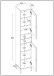 Hochschrank >WZ-0800< 2 Türen, 2 Fächer, Kiefer massiv weiß lackiert - 35x190x32 (BxHxT)