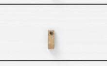 Hängeschrank >WZ-0800< 1 Tür, 2 Fächer, Kiefer massiv weiß lackiert - 52x70x21 (BxHxT)